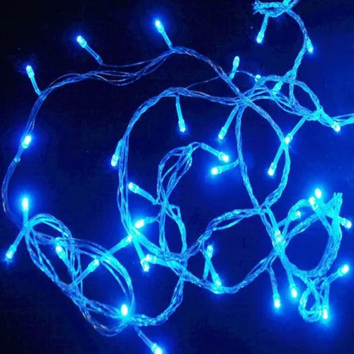 Pisca Piscas De Led Azul 100 Lâmpadas 8 Funções 8,5m 2,9w