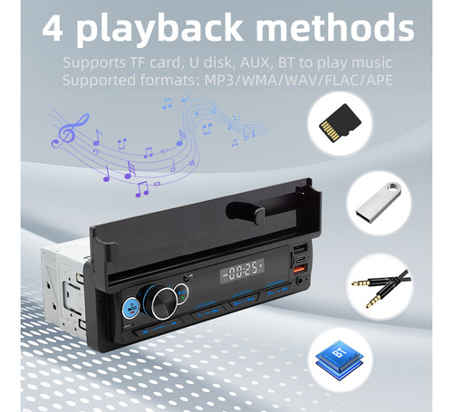 Reproductor Mp3 Multifunción Para Coche Con Soporte Para Tel