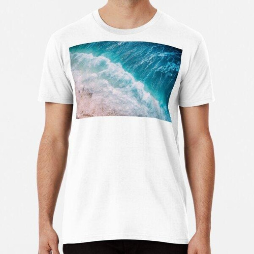 Remera Awesome Blue Ocean Waves Algodon Premium 