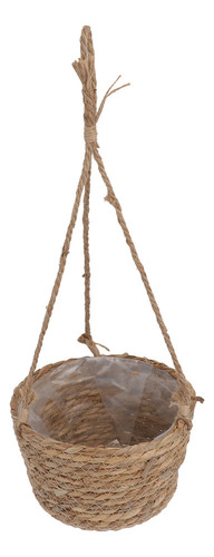 * Cesta De Junco Trançado Cesta De Flores Trançada