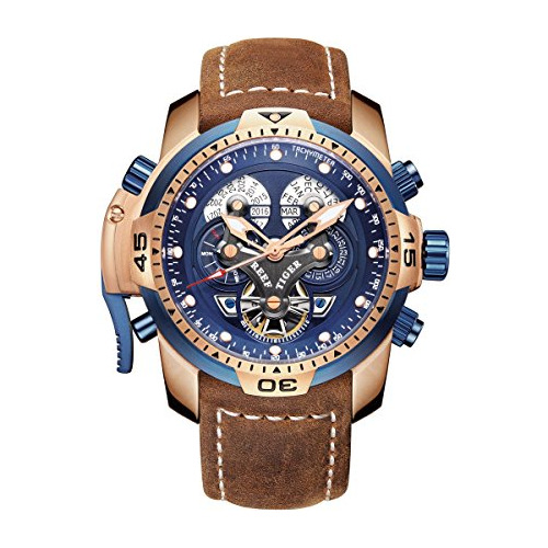 Reef Tiger Relojes Militares Para Hombre Rose Gold Complicad