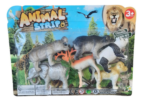 Animal Strip Set X6 Animales Salvajes 53294