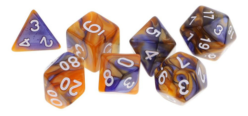 2 X 7 Piezas Dados Poliédrico D20 D12 D10 D8 D6 D4 Para De