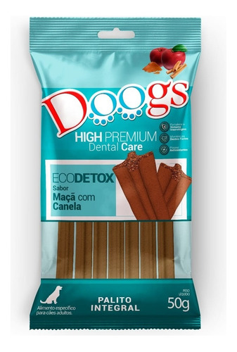 Palito Dental Doogs Ecodetox Maçã Com Canela 50g Tártaro 