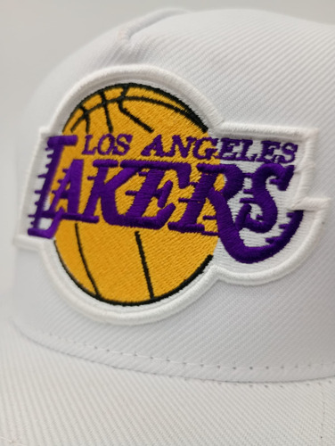 Gorra Flat Equipos Varios Ajustable Deportes Premium Moda White Laker Medida Ùnica Ajustable Lisa