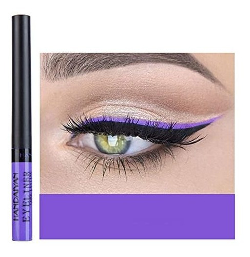 Dekrion Liquid Eyeliner, Matte Colored Eyeliners, Purple Eye