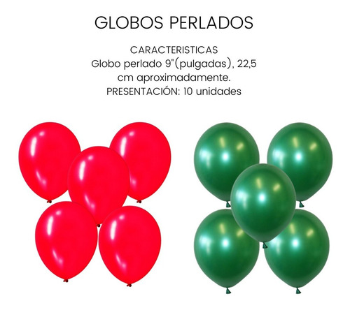Imagen 7 de 10 de Kit Decoración Navidad Año Nuevo Guirnalda Globos Navideño