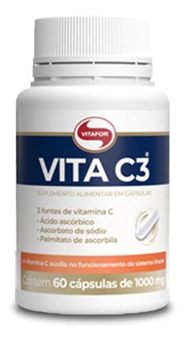 Vita C3 - Vitamina C Vitafor Com 60 Cápsulas