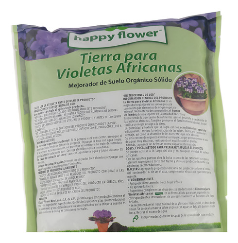 Tierra Para Violetas Africanas 1kg Happy Flower
