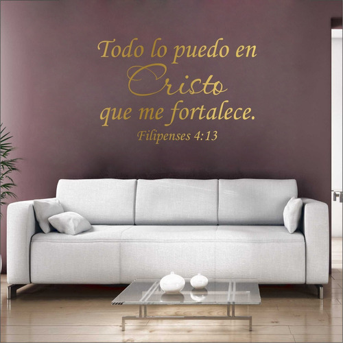 Vinil Decorativo Paredes Frases Letras Versiculo Biblico 