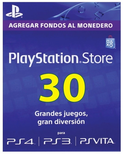 Psn Gift Card Playstation Store Usa Código Ps4 Ps3 30 Usd