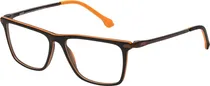 Comprar Anteojos Armazones Marcos Reef 5262 Filtro Azul Descanso Pc Color Negro Mate\u002Fnaranja Mate - Patillas Marrón Metálico (003)