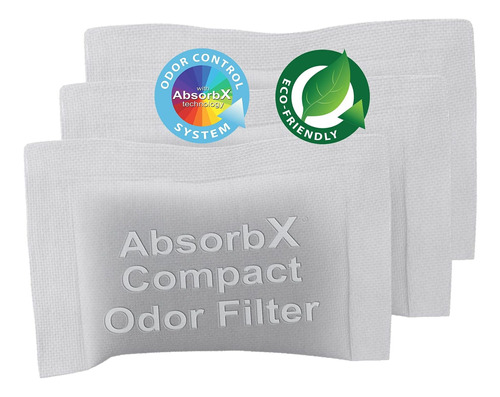 Itouchless Paquete De 3 Absorbx Compacto Olor Bao Absorbe Ol