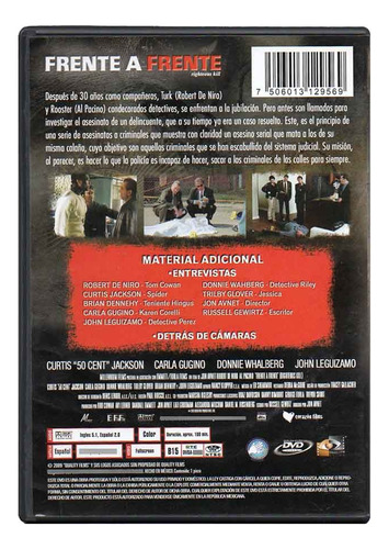 Frente A Frente Robert De Niro / Al Pacino Película Dvd (Usado)