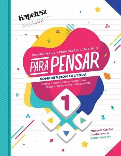 Matematica Lengua 1 Para Pensar - 2019-equipo Editorial-kape