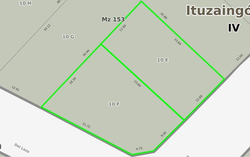 Terreno Lote En Venta En Ituzaingó, G.b.a. Zona Oeste, Argentina