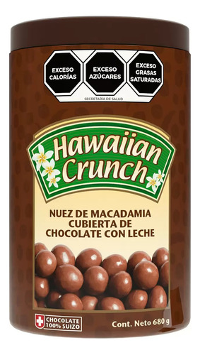 Nuez De Macadamia Cubierta Chocolate Hawaiian Crunch 680gr