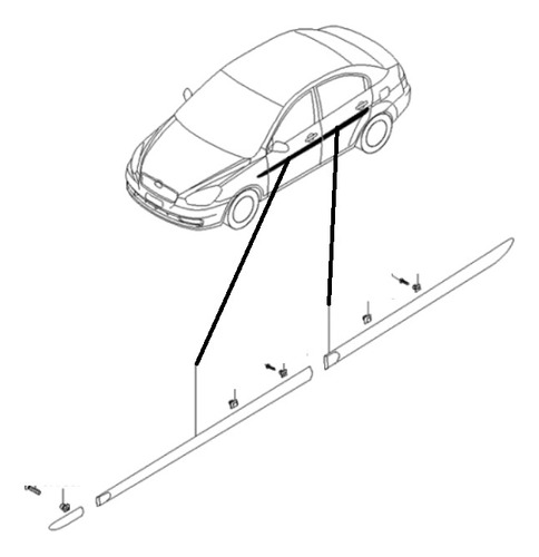 Moldura Original Hyundai Accent 2007-2014