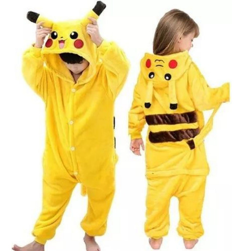 Pijama Disfraz Infantiles Diseño Pikachu Enteritos Niños