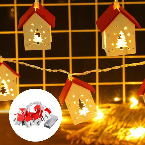 Luces Led De Casa De Madera 1,5 M 10 Luces Árbol De Navidad