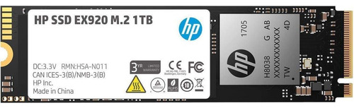 Ssd M.2 2280 Hp Ex920, Pcie 3.1 X4, Nvme 1.3, 3200 Mb/s, 1tb