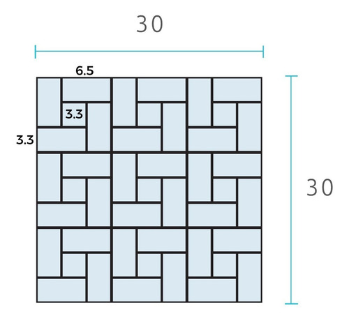 Imagen 4 de 9 de Azulejos Venecitas 30x30 - Mallas De Vidrio - Caja