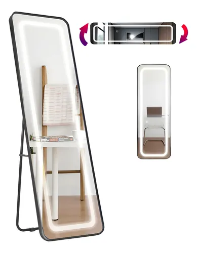 Espejo Rectangular Completo Piso Pared Colorlux Full 3 Luces