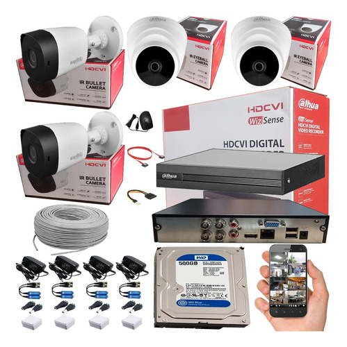 Cámaras De Seguridad Kit Dvr 4ch + 4cámaras