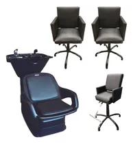 Comprar Combo Peluqueria Lavacabeza+silla Niño+2 Sillón Base Cromada
