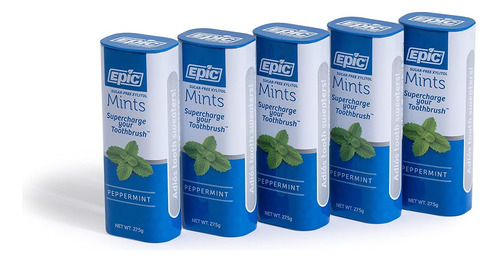 Epic Mentas De Xylitol Sin AzĂșcar 5 Latas De 55 Mentas
