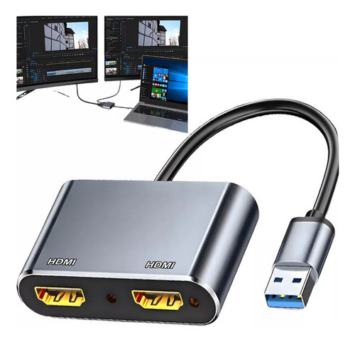 El Adaptador Usb A Hdmi Dual Amplía Dos Monitores