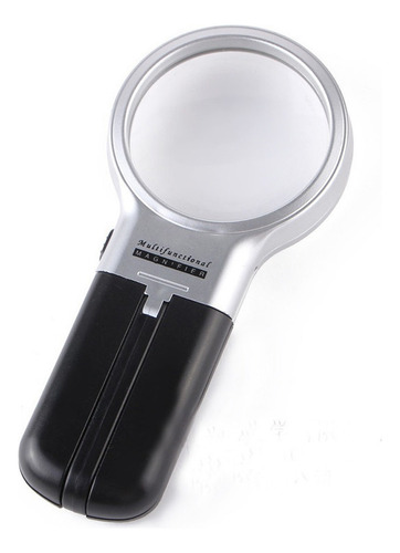 16x30mm Soporte Plegable Joyería Lupa + 2 Led Luz