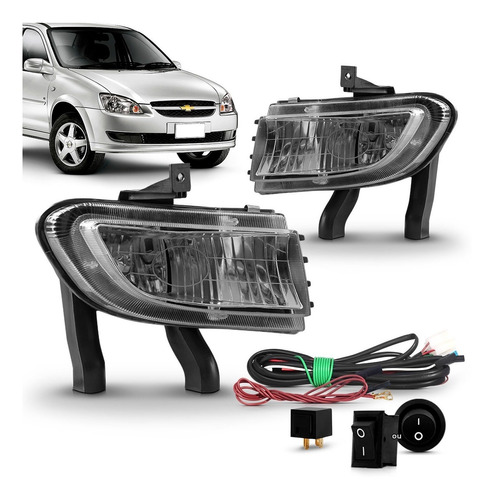 Kit Farol Milha Auxiliar Corsa Classic 2010 2011 2012 2013