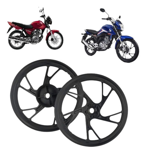 Roda Liga Leve Pé Galinha Moto Titan Cg 150 160 Fan Es Esd