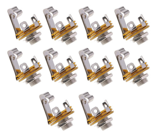 6.35mm 1 / 4''inch Conector Panel Soldadura 10pcs