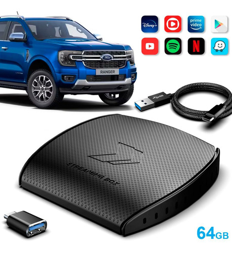 Streaming Box Nova Ranger 2024 Com Sistema Carplay 4g Wi-fi