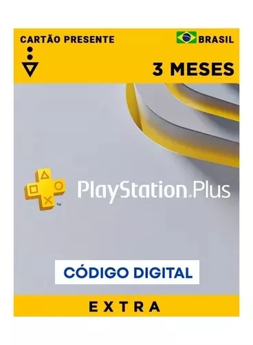 Cartão Psn Plus Extra 3 Meses Brasil Assinatura Gift Card