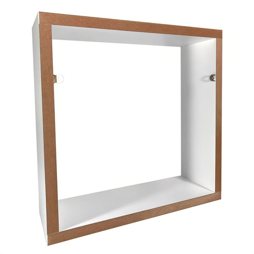 Kit de 4 nichos cuadrados para pared Roma, MDF, habitación, 15 mm, 20 x 20 cm, color blanco
