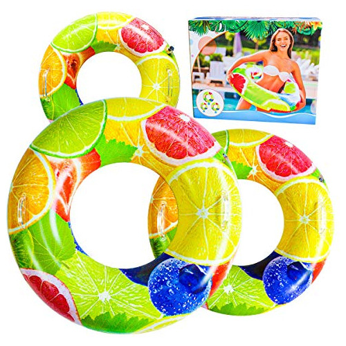 Adult And Kids Pool Float Set With Swimming Ring Tube With T