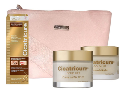 Pack Cicatricure Gold Crema Día + Noche + Contorno