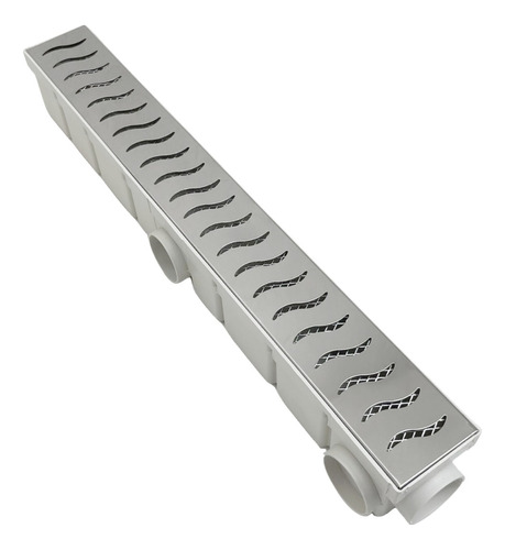 Ralo Linear Grelha 6x50 Inox Polido Com Tela Anti Insetos 