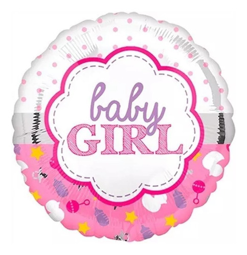 10pz Globo Metálico Bebe Niña Scallop 9in/23cm H13 F2 0beb0