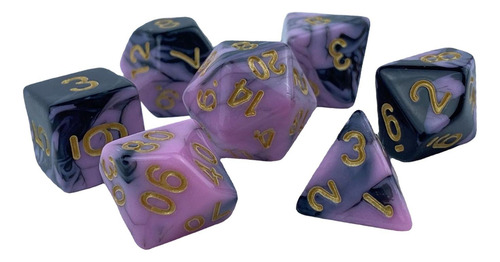 7 Uds Dados Poliédricos Coleccionables Juego De Mesa