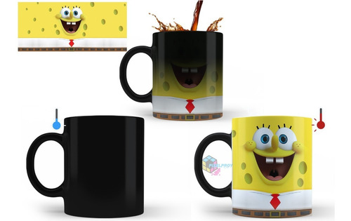Imagen 1 de 1 de Taza Magica Bob Esponja 3d Coleccion