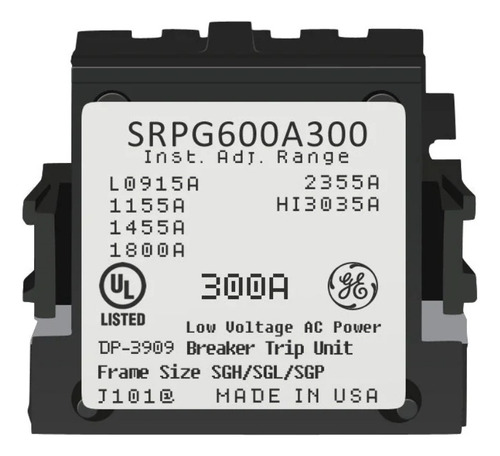Srpg600a300 Rating Plug De 600 A 300amps