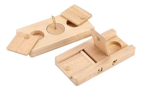 Juego De Juguetes De Forraje De Enriquecimiento De Madera,