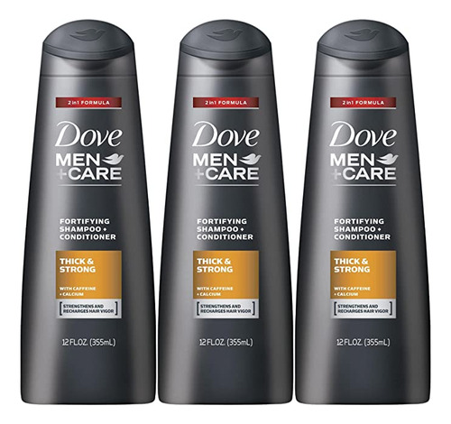 Dove Men + Care Grueso Y Fuerte Fortificante 2 En 1 Champ&u.