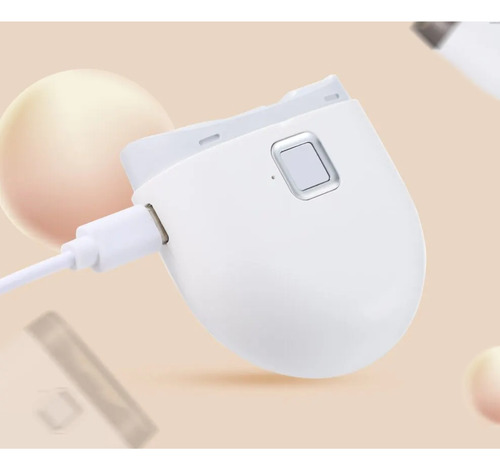 Cortador De Unhas Automático Elétrico Com Luz Recarregável Cor Branco