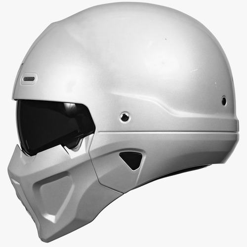 Casco Kov Modular Mate 2 En 1 Street Piloto Certificado Shrk Diseño Spectrum Color Blanco Tamaño Del Casco L