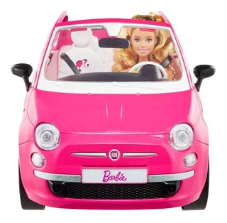 Muñeca Barbie Y Coche Fiat-500 Auto Italiano Real Original